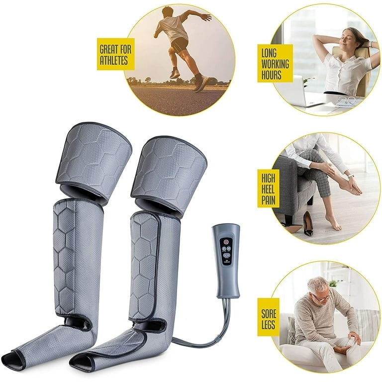 Leg Massager for Circulation with Heat Compression - Calf, Foot, Thigh Massager - 6 Modes, 4 Intensities - Pain Relief &amp; Relaxation My Store