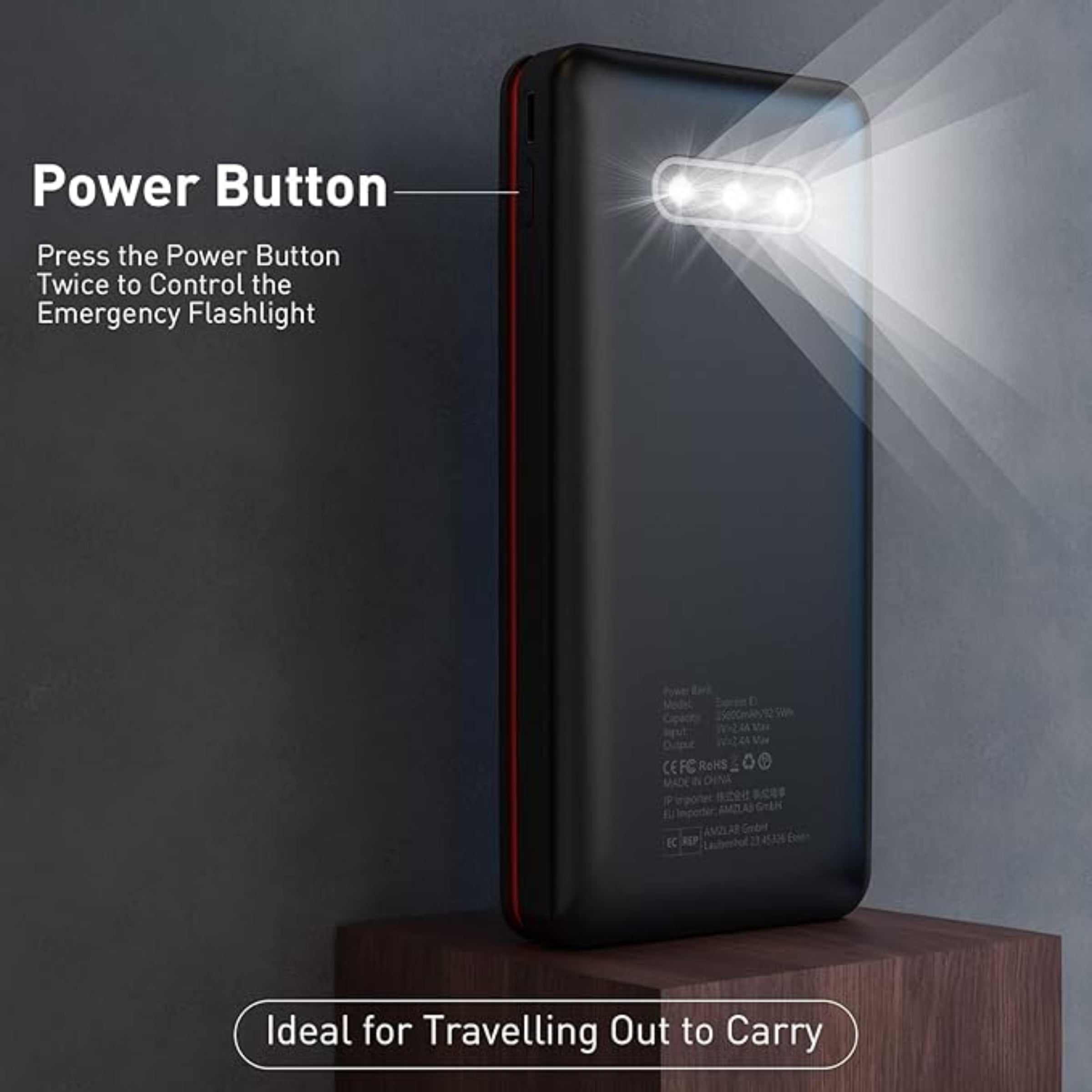Portable Charger Power Bank 25000mAh, Fast Charging USB C with 3 Outputs & 2 Inputs & Flashlight, Ultra High Capacity External Battery Pack for Cell Phone Compatible with iPhone, Samsung, Android etc My Store