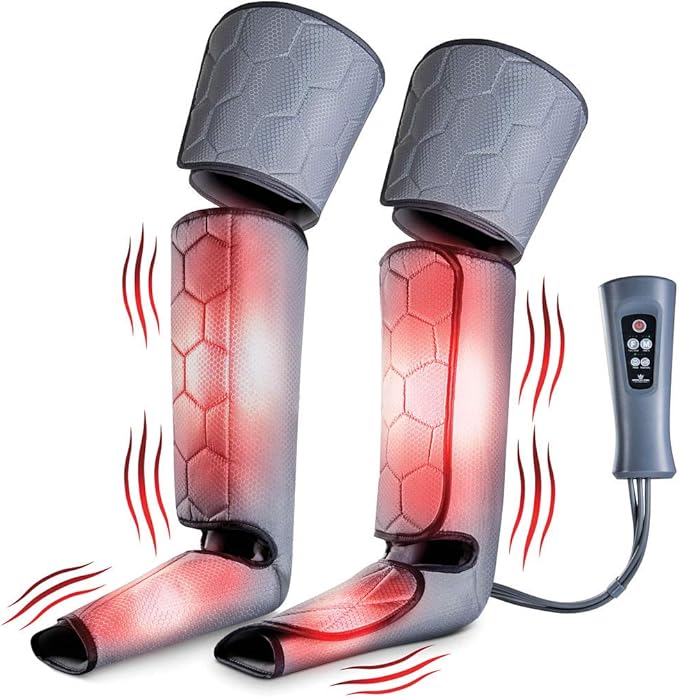 Leg Massager for Circulation with Heat Compression - Calf, Foot, Thigh Massager - 6 Modes, 4 Intensities - Pain Relief &amp; Relaxation My Store