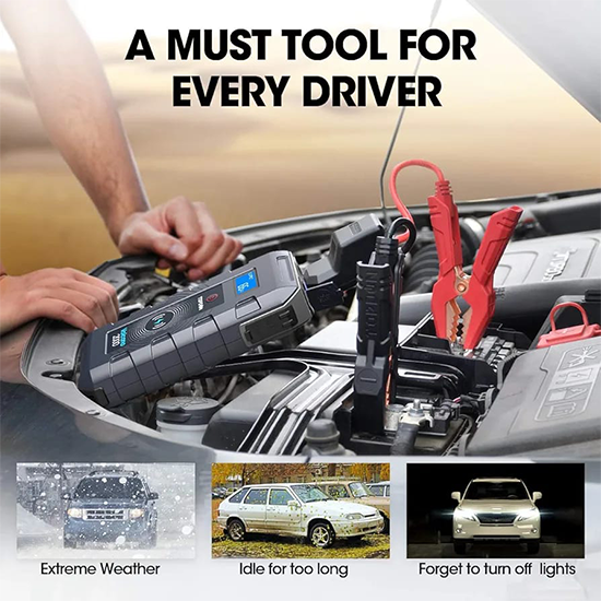 TOPDON Volcano 2000 Portable Jump starter, Power bank and LED Flashlight My Store