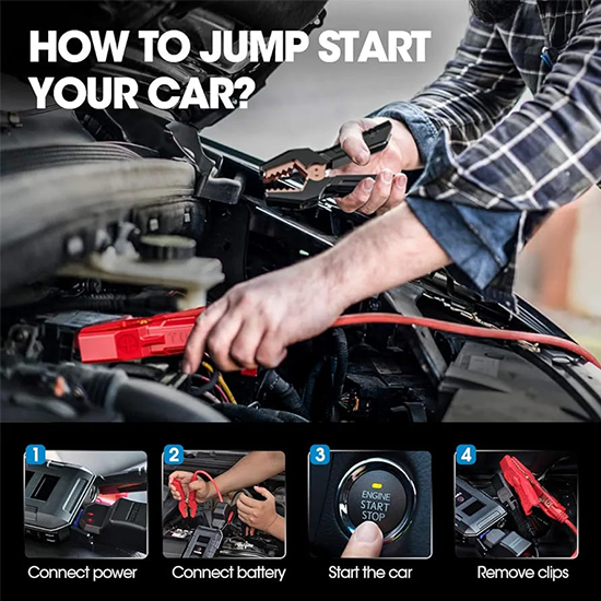 TOPDON Volcano 2000 Portable Jump starter, Power bank and LED Flashlight My Store