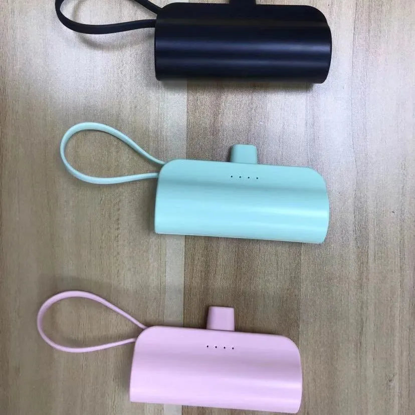 Mini Gift Powerbank 3000mah Cute Capsule Rechargeable Power Bank 5000mAh with Holder My Store