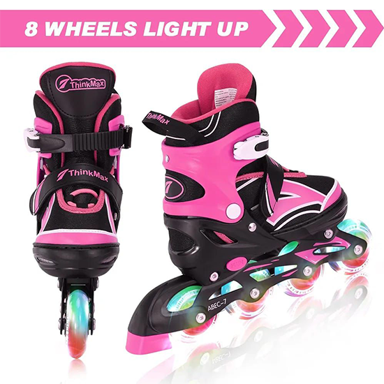 Adjustable Inline Skates for Kids with Full Light Up Wheels, Outdoor Roller Blades for Girls and Boys, Youth, Junior, Teens My Store