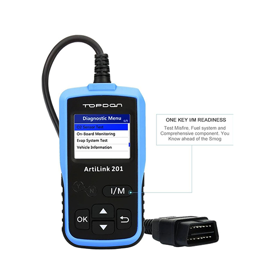 OBD2/EOBD Scanner, Topdon ArtiLink 201 Auto Code Scanner Check Engine Code Reader with O2 Sensor Test My Store