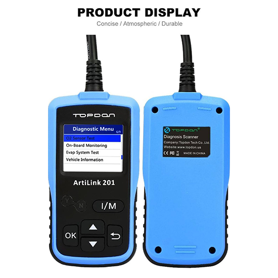 OBD2/EOBD Scanner, Topdon ArtiLink 201 Auto Code Scanner Check Engine Code Reader with O2 Sensor Test My Store