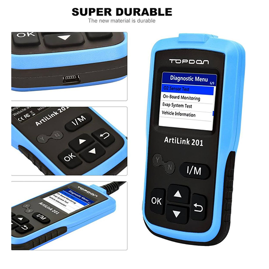 OBD2/EOBD Scanner, Topdon ArtiLink 201 Auto Code Scanner Check Engine Code Reader with O2 Sensor Test My Store