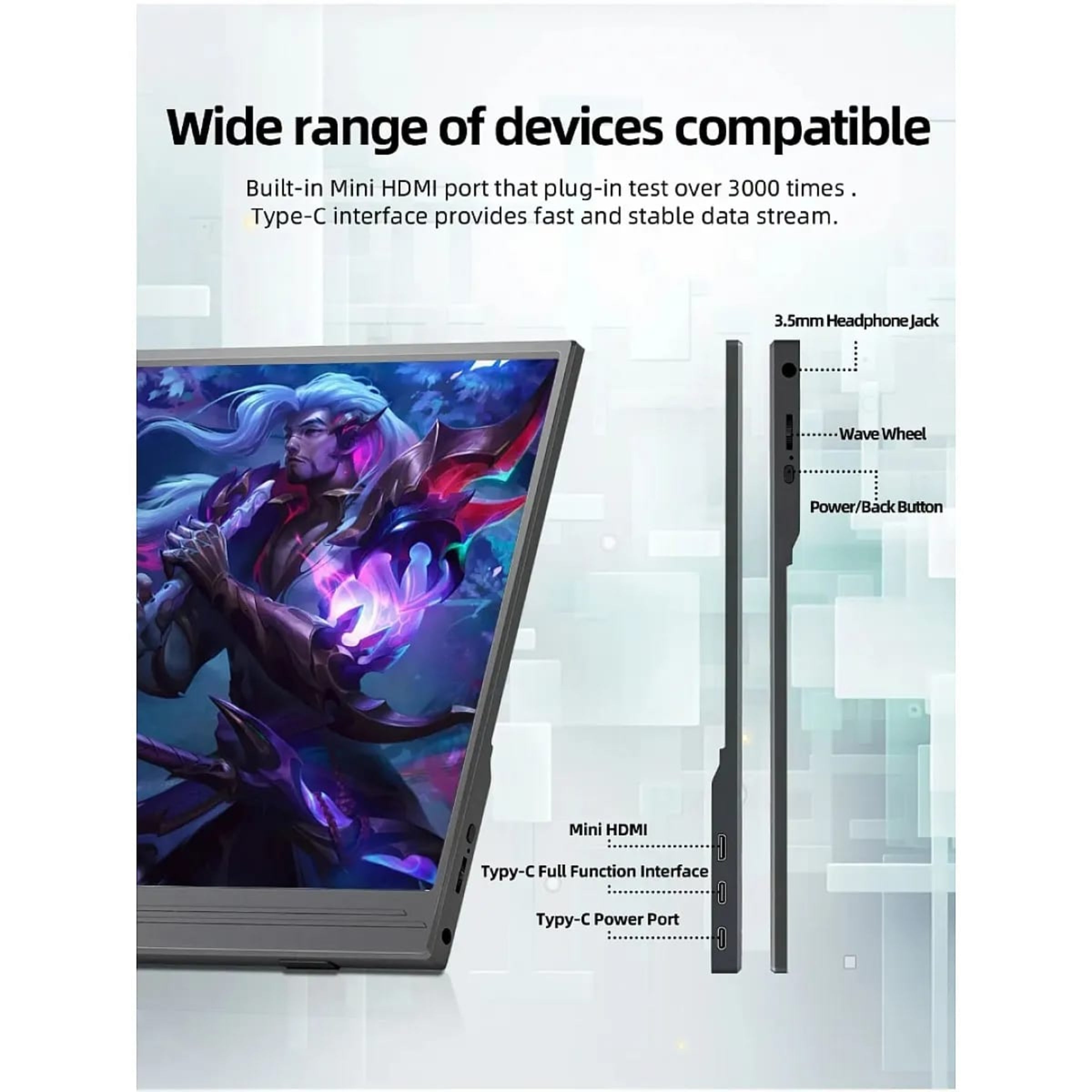ZSUS 15.6-Inch Portable Monitor: 1080P HDR, 16:9, Low Blue Light for Xbox, PS4/5, Switch, Cell Phone, PC, Laptop Extension My Store