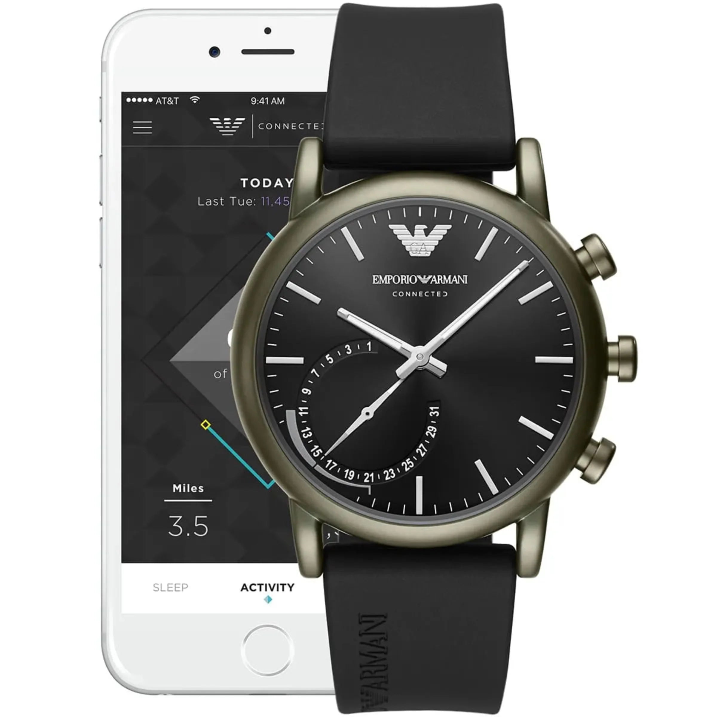 Emporio Armani ART3016 Analog Display Black Smart Watch Men's Watch My Store