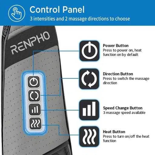 RENPHO Back Neck Massager with Heat, Shiatsu Shoulder Massager Kneading Massage My Store