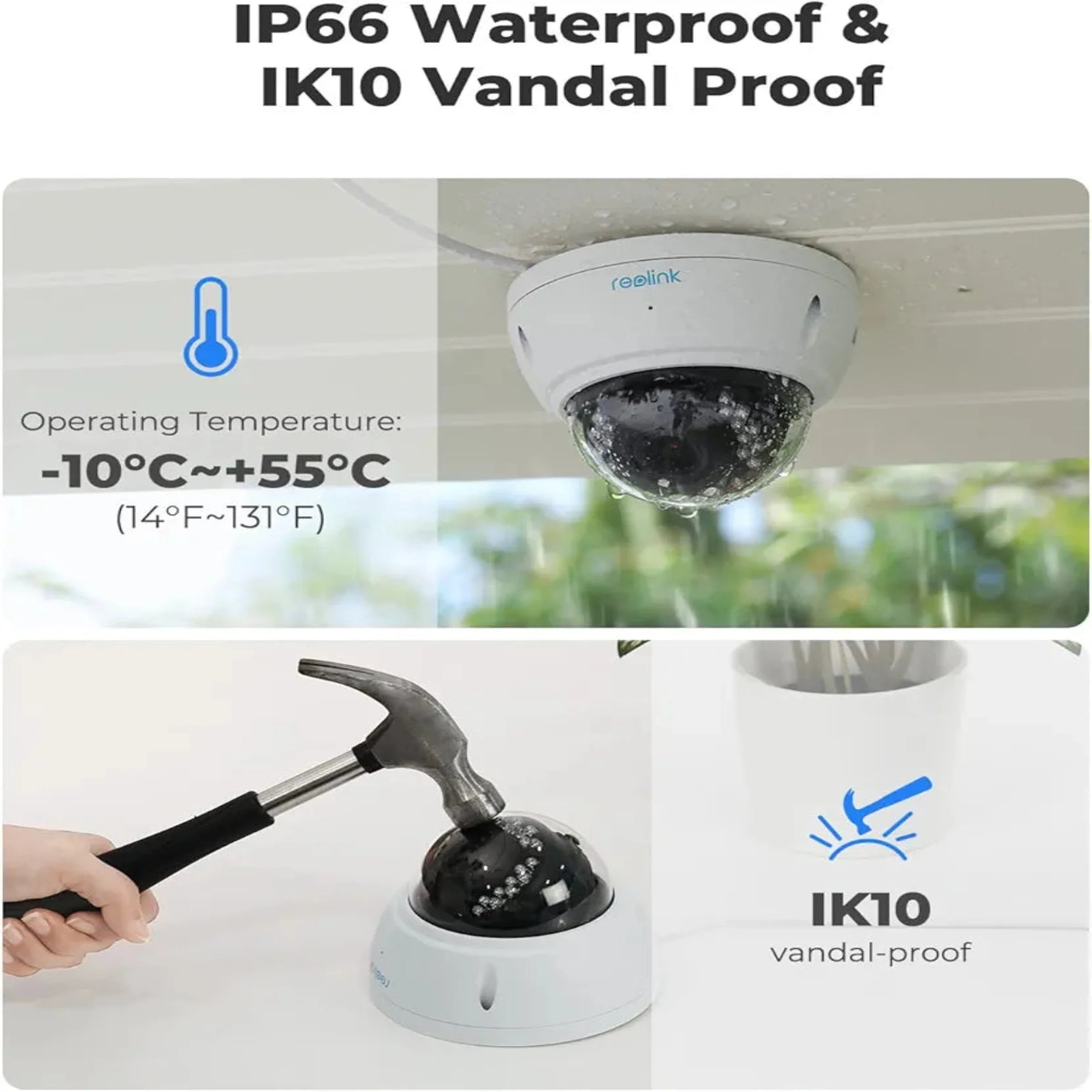Reolink 4K PoE Security Camera Outdoor with Person/Vehicle Detection, IK10 Vandal Proof, 5X Optical Zoom, Time Lapse, Smart Motion Alert, Support microSD Card Slot for 24/7 Recording, RLC-842A
Without box My Store