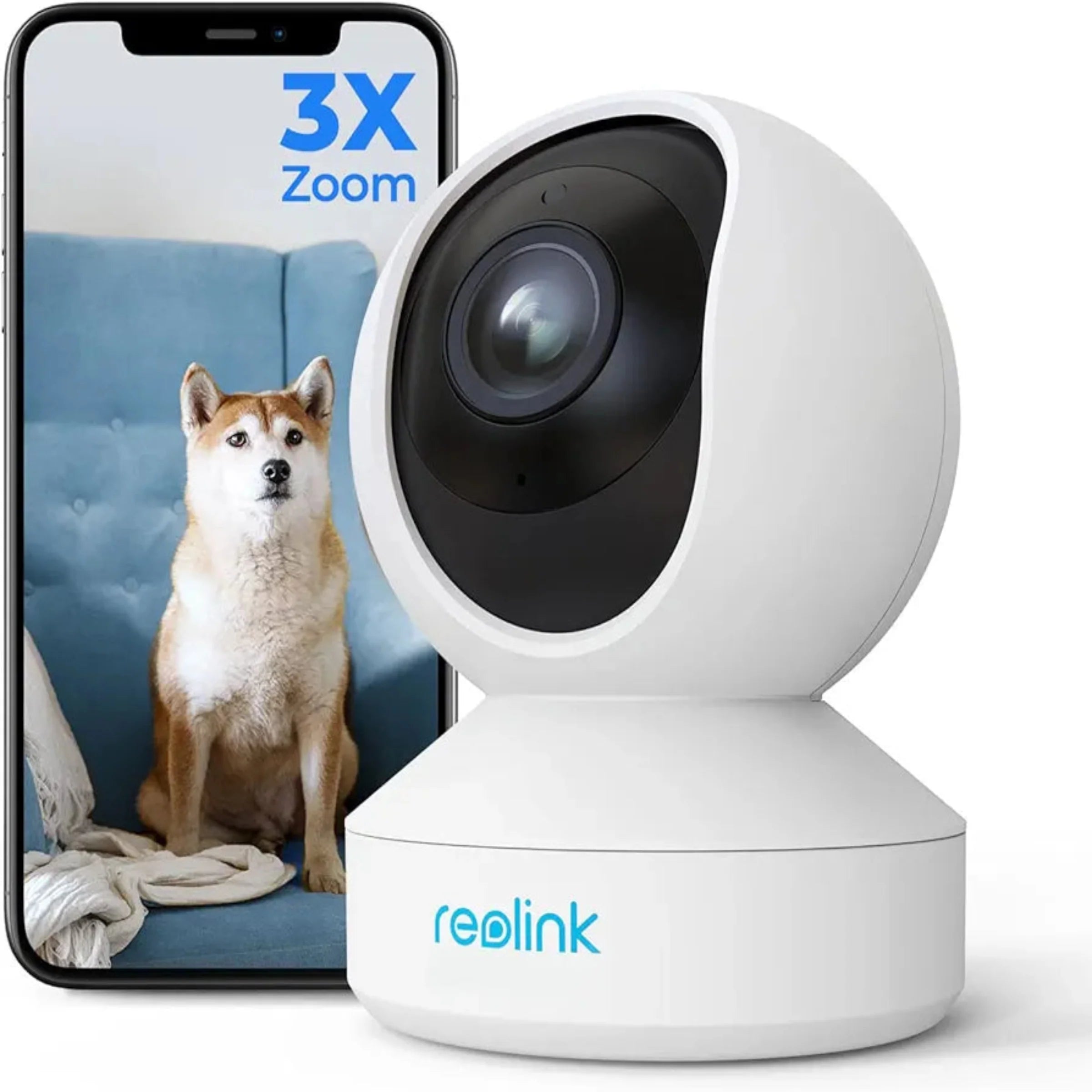 REOLINK E1  Indoor Security Camera, 2.4/5GHz Dual Band WiFi, 5MP Plug-in Pet Camera, 360 Degree Baby/Dog Monitor , Auto Tracking, Person/Pet Detection,5V/2A DC,WITHOUT BOX My Store