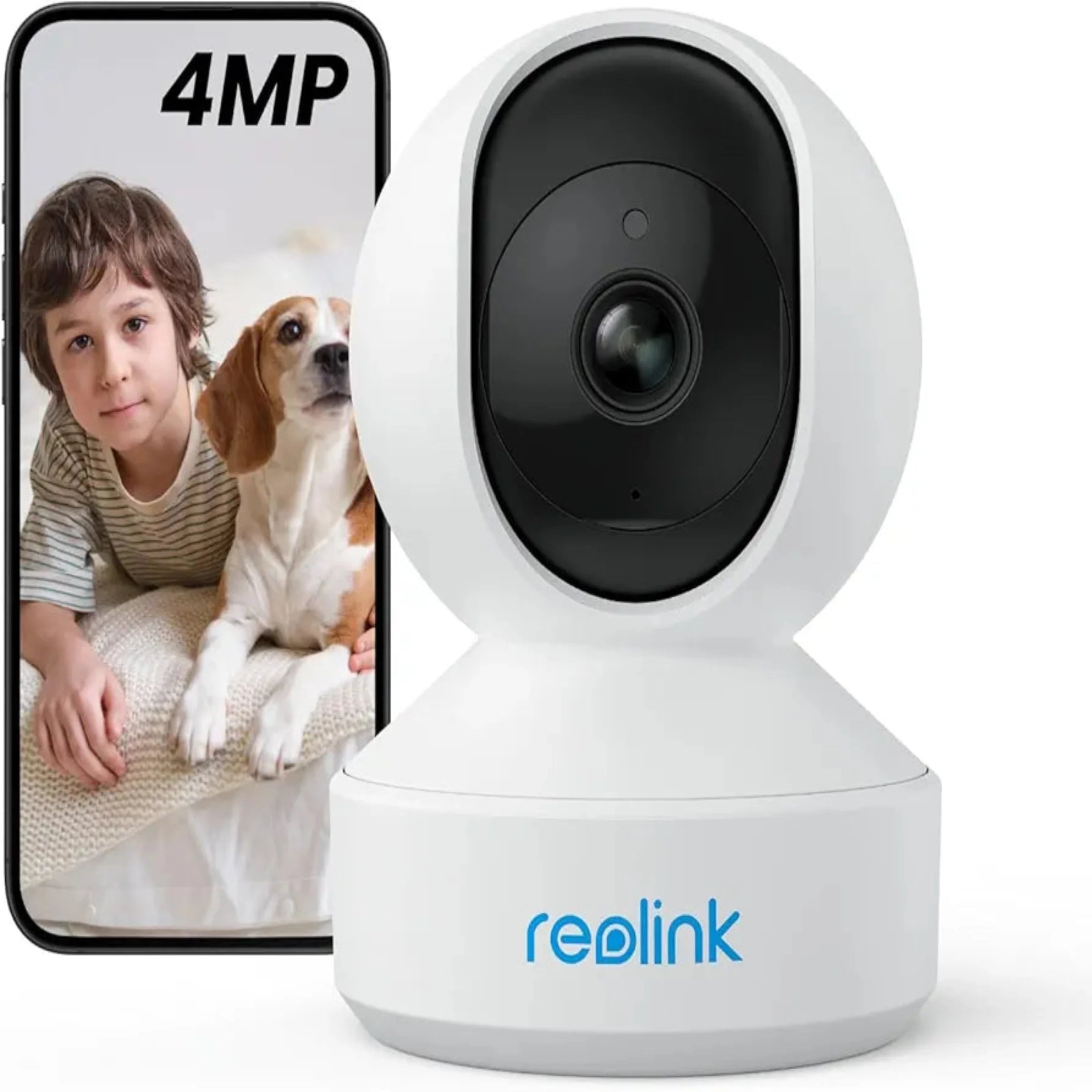 REOLINK E1 Pro Indoor Security Camera, 4MP Plug-in Pet Camera Support 2.4/5 GHz WiFi, 360 Degree Baby/Dog Monitor with Auto Tracking, Person/Pet Detection, Night Vision, 2 Way Audio, Local Storage,WITHOUT BOX My Store